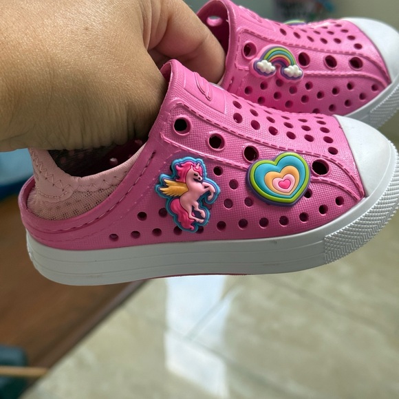 Skechers Kids' Vibrant Pink Slip-On Sneakers - Picture 7 of 8